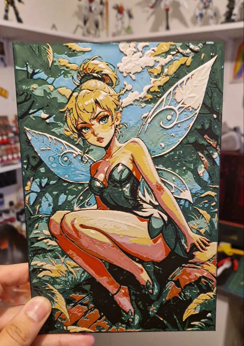 Tinker Bell Hueforge by Dakiren HueForge model: Tinker Bell Hueforge by Dakiren