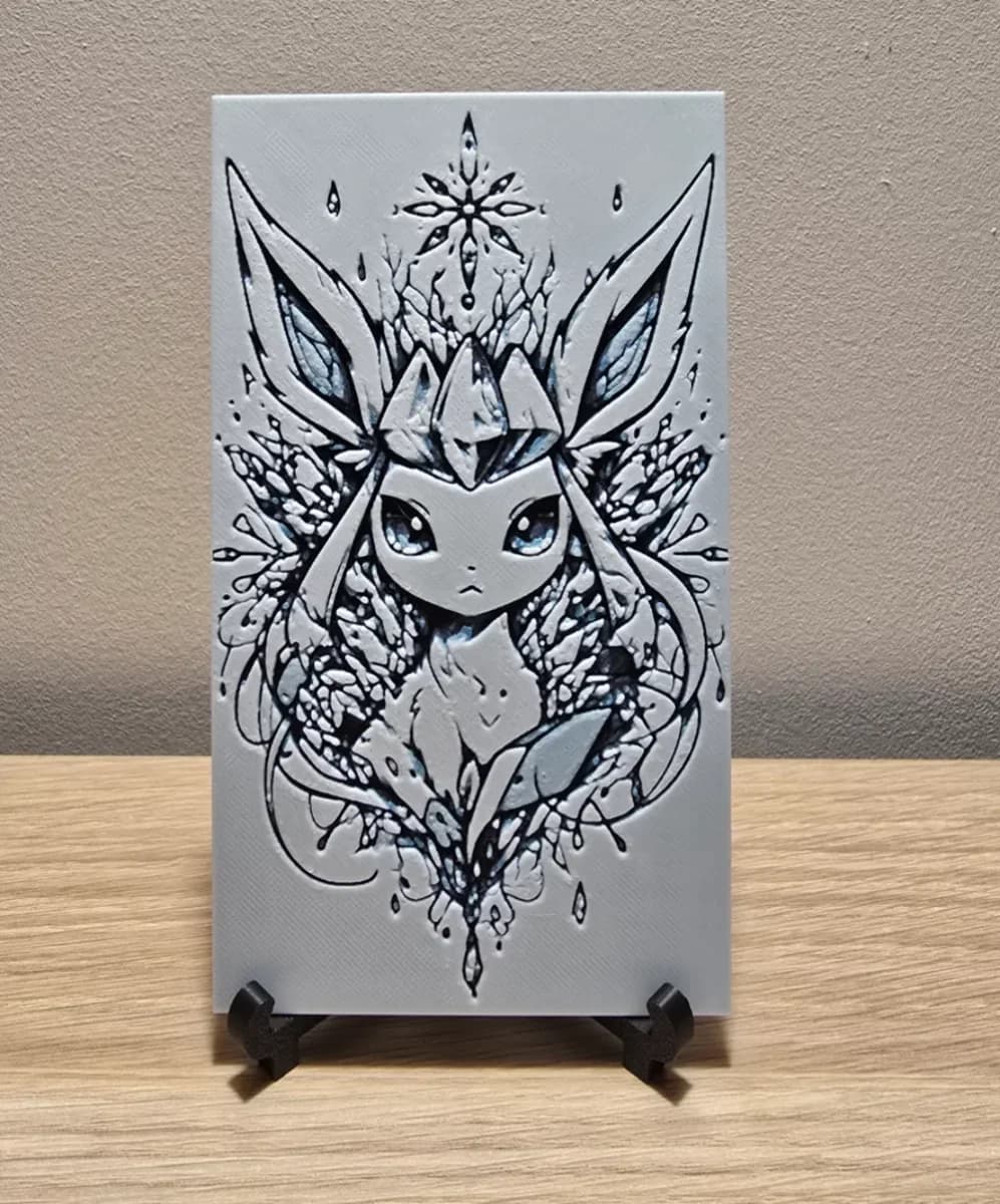 Glaceon / Givrali Hueforge Pokemon by Kactus Fpv HueForge model: Glaceon / Givrali Hueforge Pokemon by Kactus Fpv