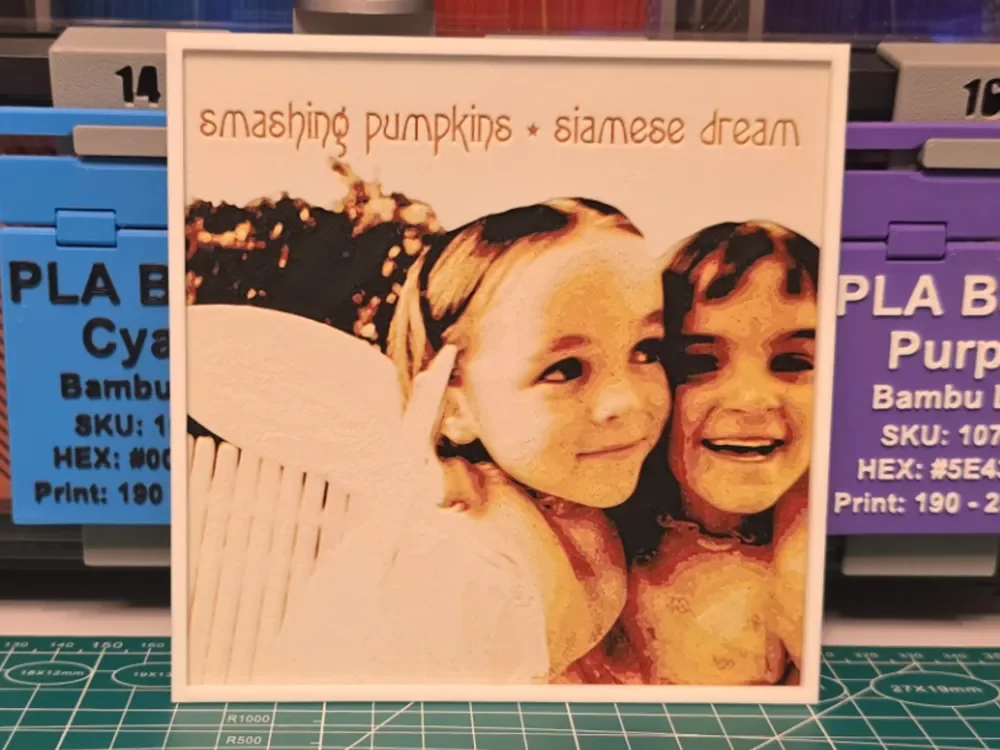 The Smashing Pumpkins "Siamese Dream" Album Art by Lumpy3D HueForge model: The Smashing Pumpkins "Siamese Dream" Album Art by Lumpy3D