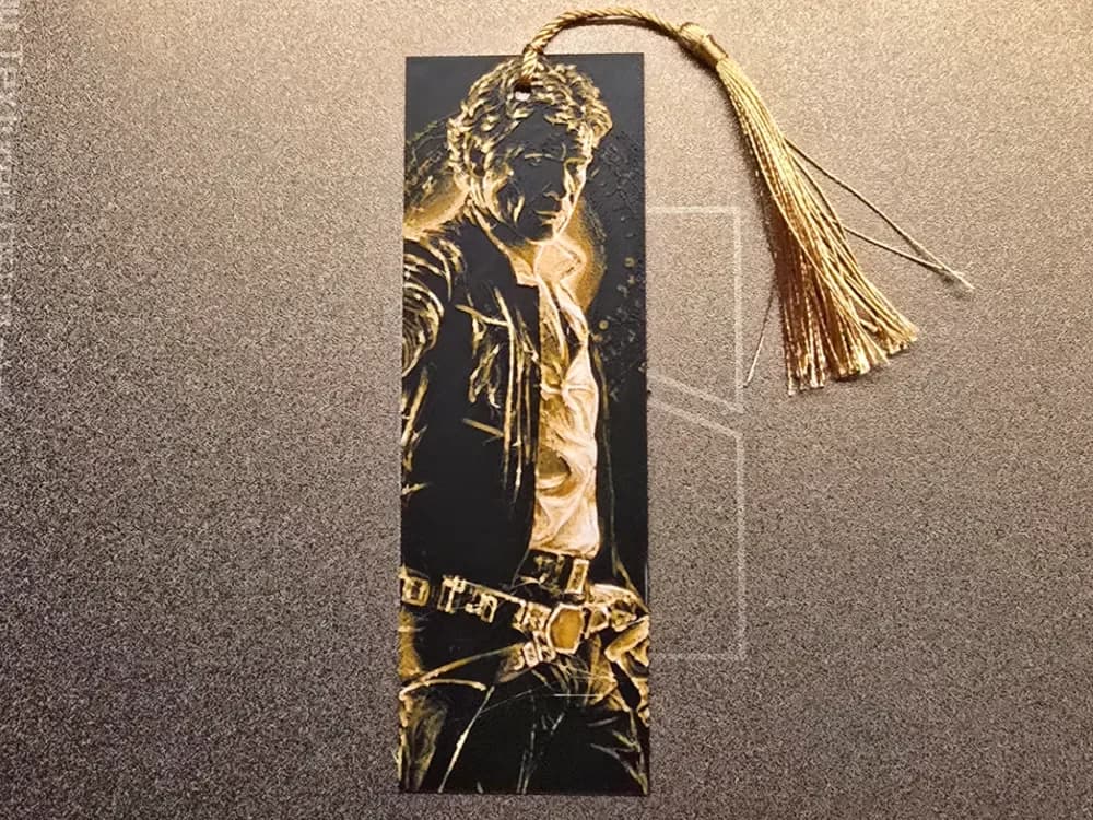 Star Wars Han Solo Bookmark by 3D-Mentiel HueForge model: Star Wars Han Solo Bookmark by 3D-Mentiel