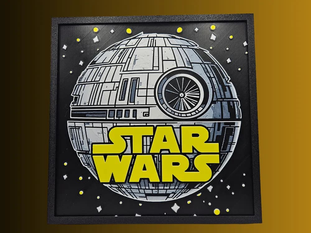 Star Wars Death Star by BusyKikiBee HueForge model: Star Wars Death Star by BusyKikiBee