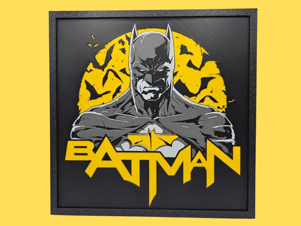 Batman Moon by BusyKikiBee HueForge model: Batman Moon by BusyKikiBee