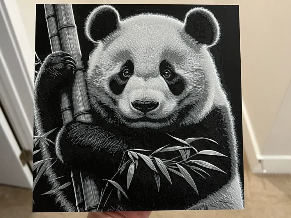 Panda Bear Hueforge by RP47 Designs HueForge model: Panda Bear Hueforge by RP47 Designs