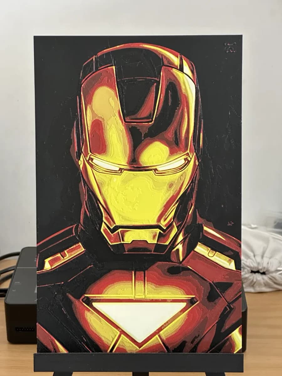 Iron Man HueForge close view by enricoRE HueForge model: Iron Man HueForge close view by enricoRE