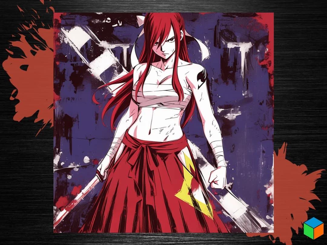 HueForge model: 🗡️ Daily Drop #3 – Erza Scarlet Has Arrived! 🔥 by 3D Prints By Vic