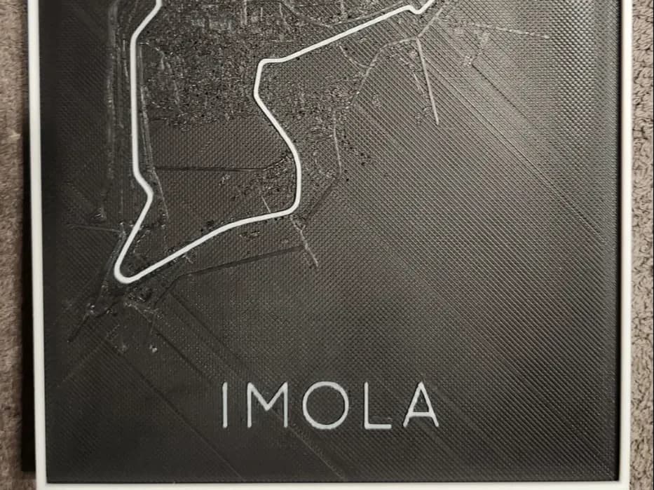 Imola Circuit F1 - HueForge by keko HueForge model: Imola Circuit F1 - HueForge by keko