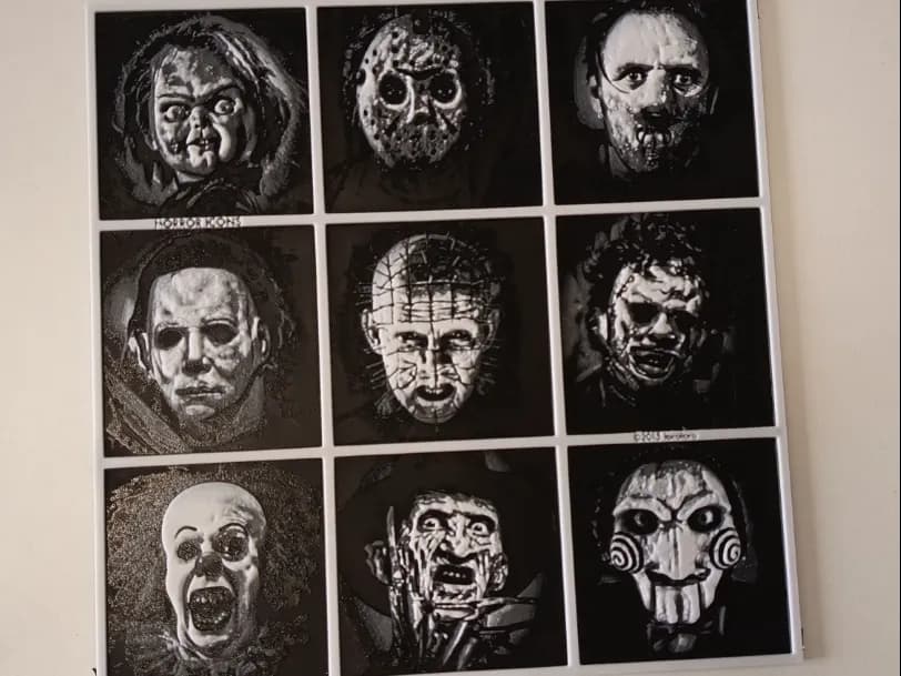 Horror Serial Killers Hueforge by 3DNesy HueForge model: Horror Serial Killers Hueforge by 3DNesy