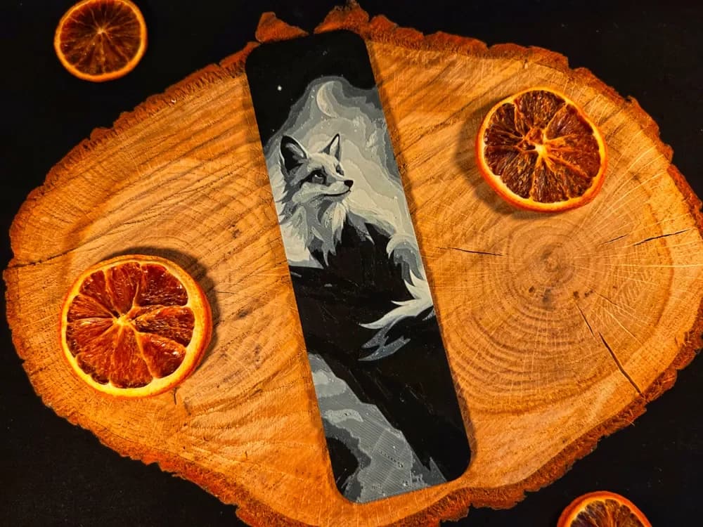 Fox 4 bookmark - hueforge by EternalDesigns3D HueForge model: Fox 4 bookmark - hueforge by EternalDesigns3D