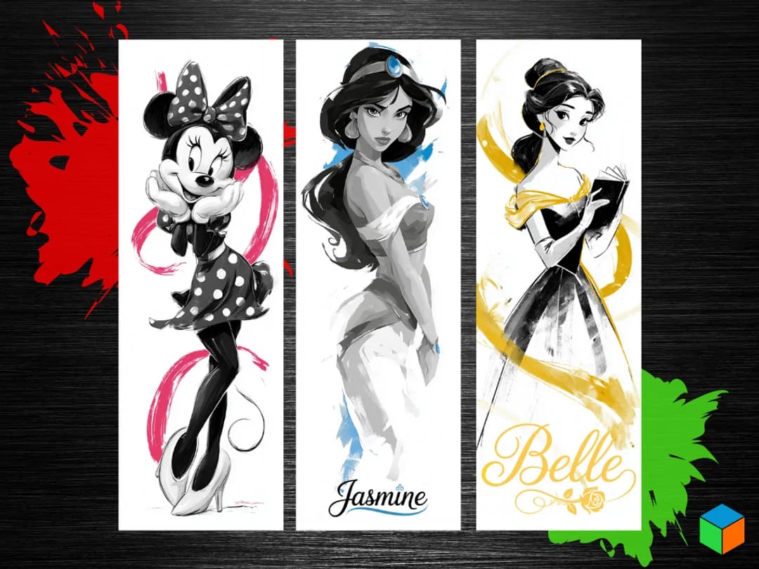 Minnie Bookmark by 3D Prints By Vic HueForge model: Minnie Bookmark by 3D Prints By Vic