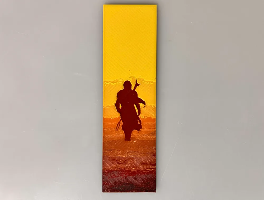 Mandalorian - Bookmark by 3djd HueForge model: Mandalorian - Bookmark by 3djd