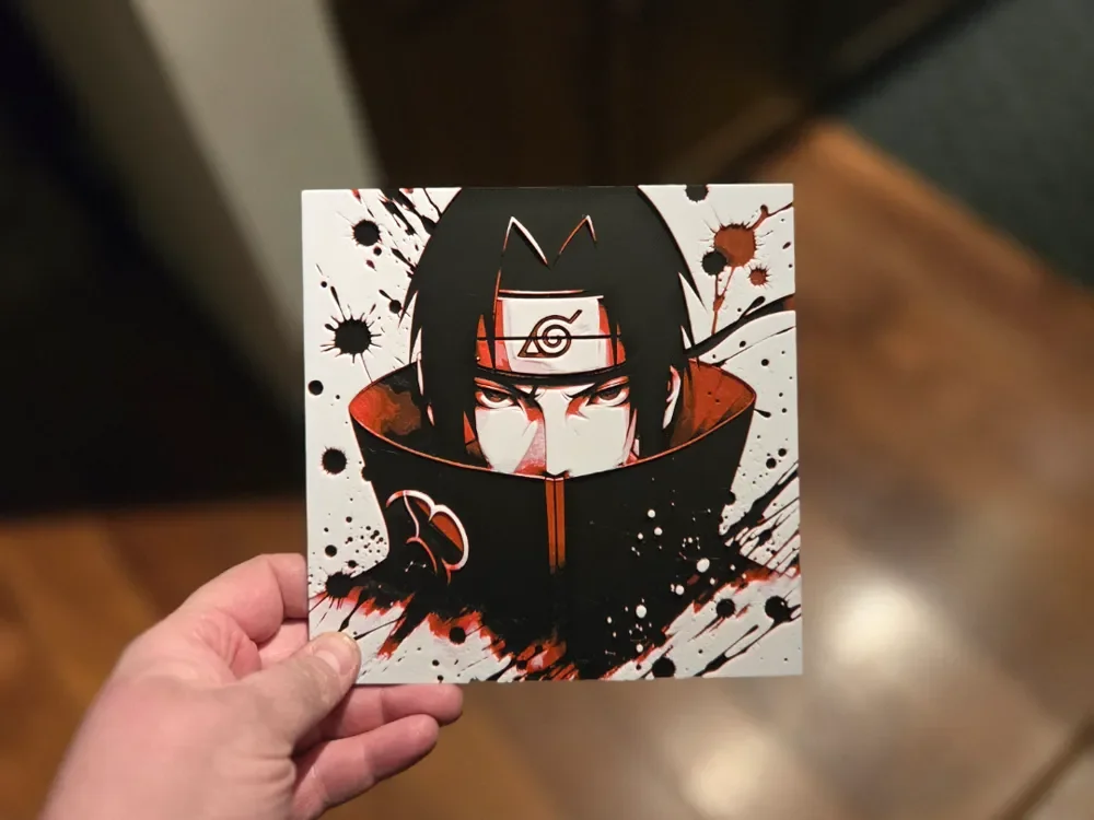 Graffiti Itachi Hueforge by 3Ree Printing HueForge model: Graffiti Itachi Hueforge by 3Ree Printing