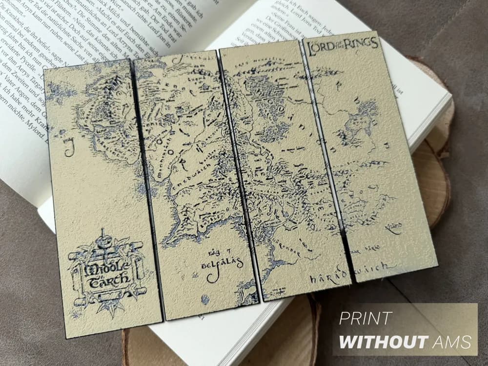 Lord of the Rings – Middle-earth Map - 4-piece Set by Loupes HueForge model: Lord of the Rings – Middle-earth Map - 4-piece Set by Loupes