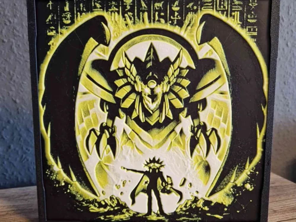 Hueforge - The Winged Dragon of Ra by Schuettdesign HueForge model: Hueforge - The Winged Dragon of Ra by Schuettdesign