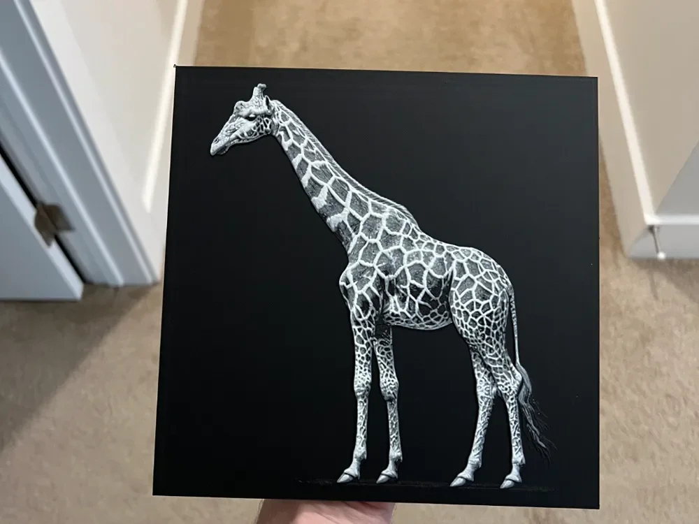 Giraffe Art Hueforge by RP47 Designs HueForge model: Giraffe Art Hueforge by RP47 Designs