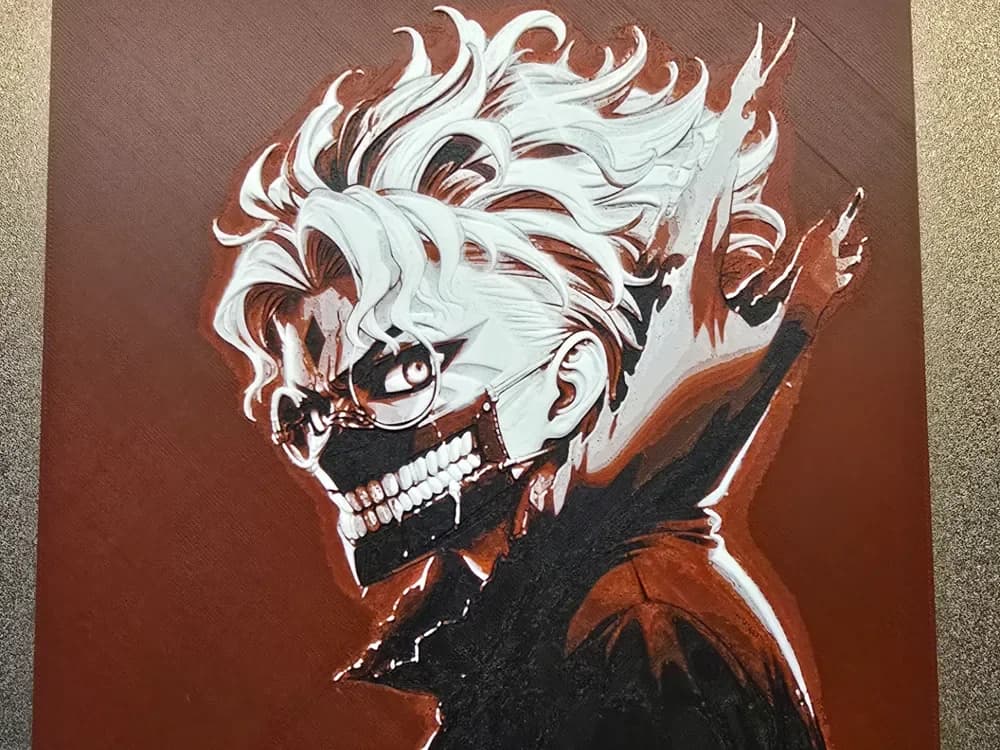 Dan Da Dan - Ken Takakura by 3D-Mentiel HueForge model: Dan Da Dan - Ken Takakura by 3D-Mentiel