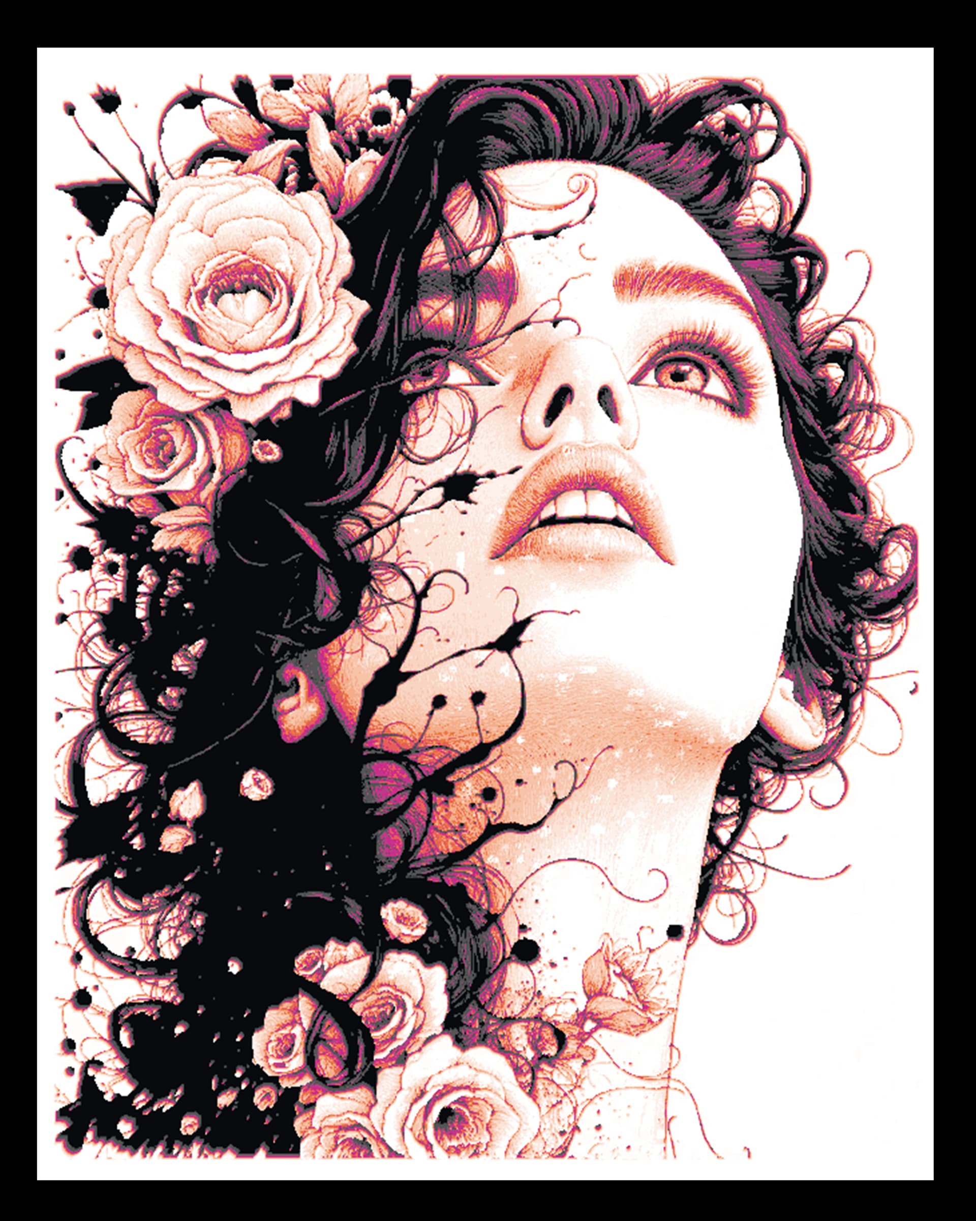 Artistic beauty - so many ways to show flowers and a woman - Hueforge art by BooneCo3d HueForge model: Artistic beauty - so many ways to show flowers and a woman - Hueforge art by BooneCo3d
