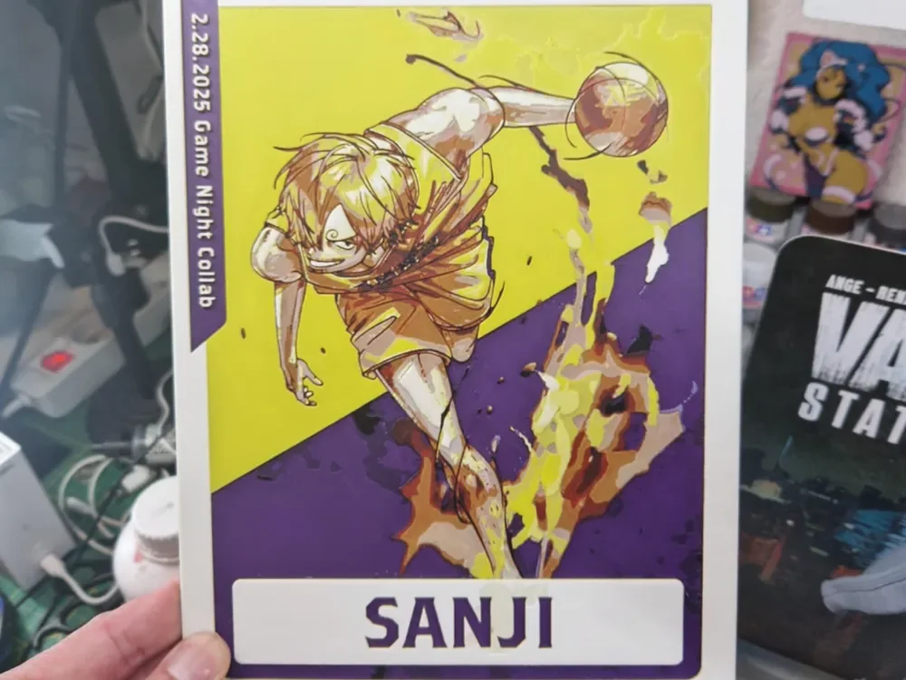 One Piece Hueforge - Sanji Lakers by Dakiren HueForge model: One Piece Hueforge - Sanji Lakers by Dakiren
