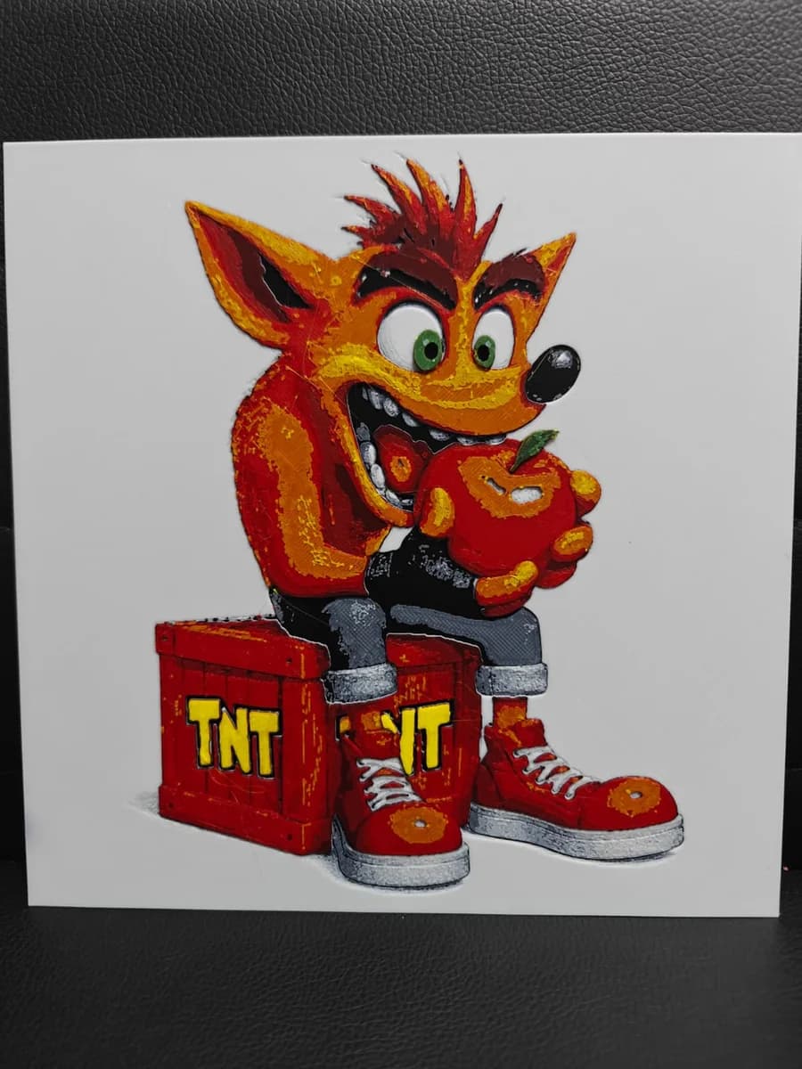 Crash Bandicoot by TheHueforgeLady HueForge model: Crash Bandicoot by TheHueforgeLady