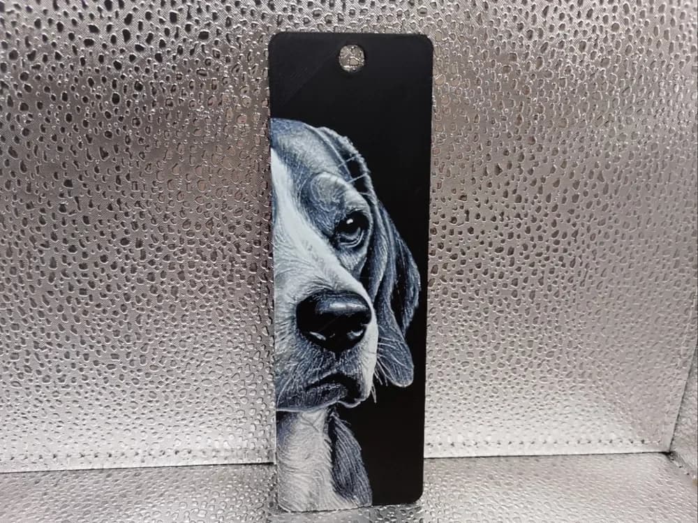 Beagle Bookmark – Hueforge by Borishotch Industries HueForge model: Beagle Bookmark – Hueforge by Borishotch Industries