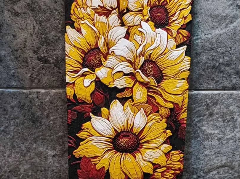 Beautiful Flowers Art by Garuda3D HueForge model: Beautiful Flowers Art by Garuda3D