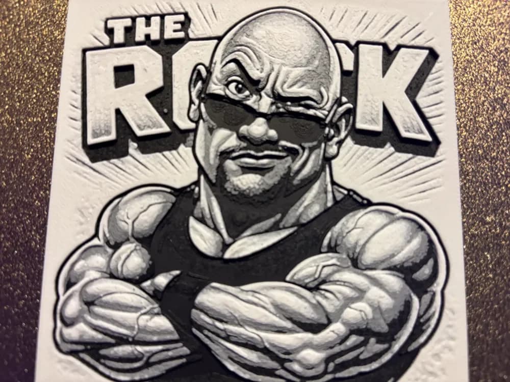 Dwayne The Rock Johnson WWE Cartoon Hueforge Dwayne The Rock Johnson WWE Cartoon Hueforge