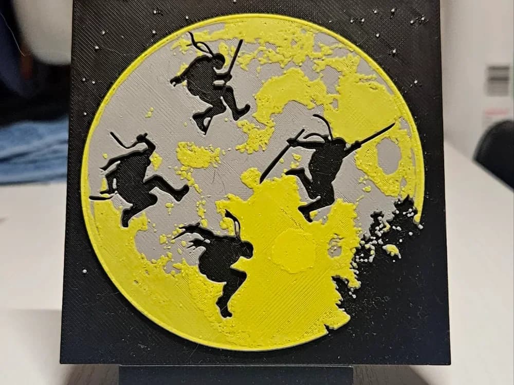 Ninja Turtles full moon by Mano's 3d_Art HueForge model: Ninja Turtles full moon by Mano's 3d_Art