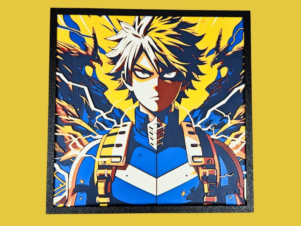 HueForge model: Another My Hero Academia by BusyKikiBee