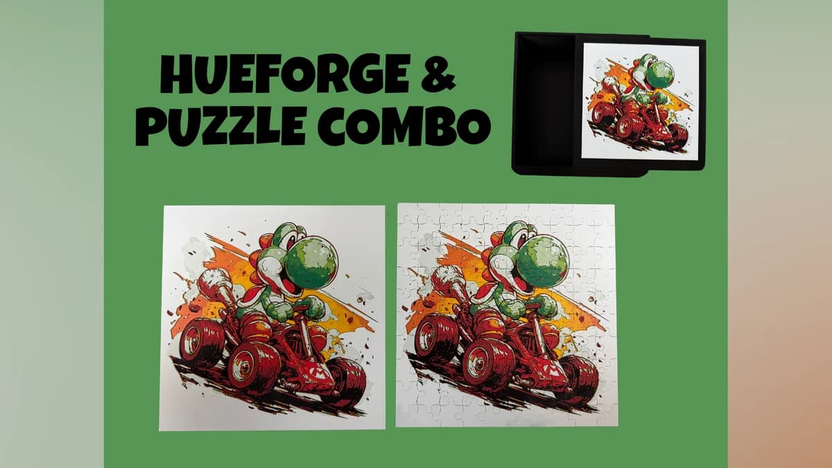 Yoshi - Mario Kart - Hueforge & Puzzle Combo by Canadian Gamer HueForge model: Yoshi - Mario Kart - Hueforge & Puzzle Combo by Canadian Gamer
