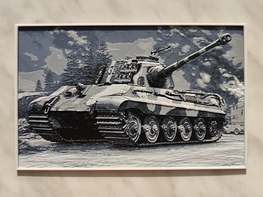 HueForge model: PzKpfw Tiger Ausf. B "Tiger II" - Hueforge v2 by BeaN