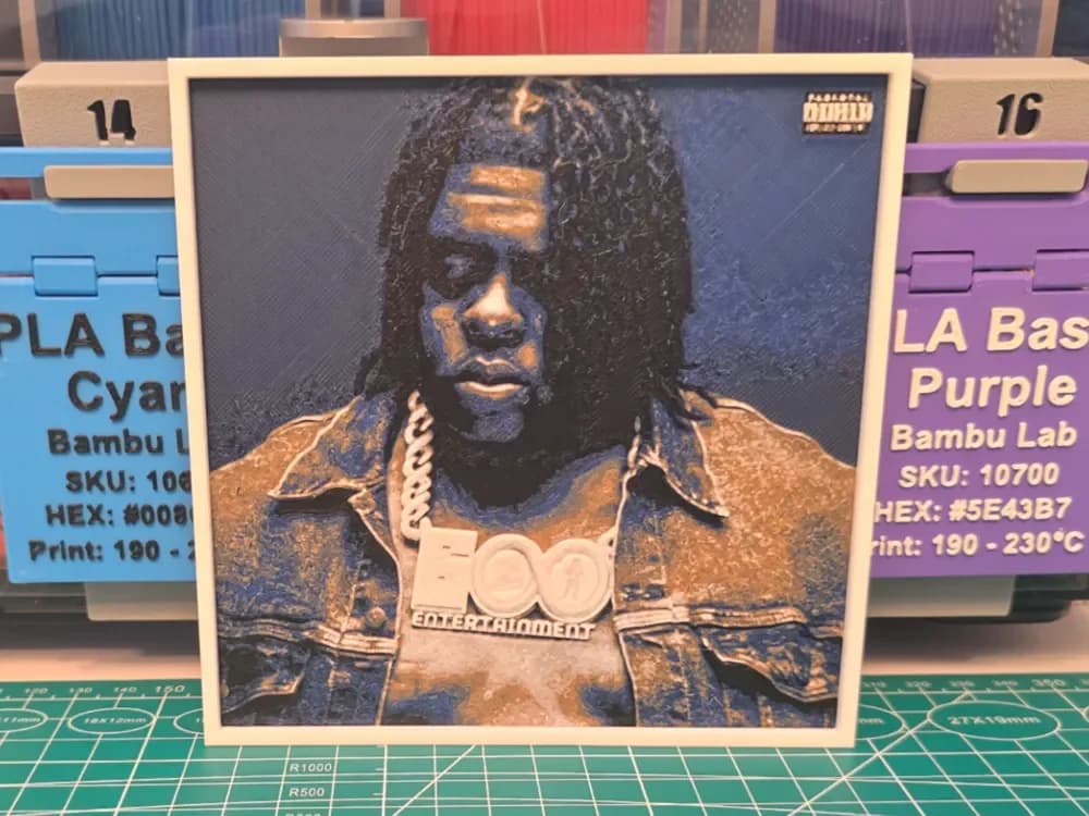 HueForge model: BigXthaPlug "I Hope You're Happy" Album - Hueforge by Lumpy3D