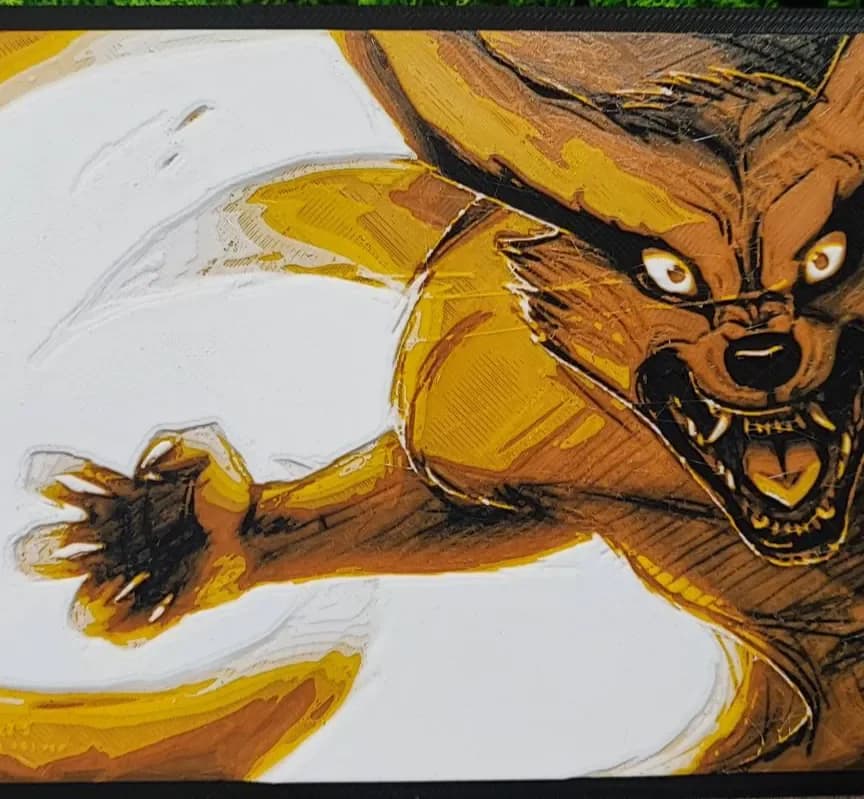 Angry Kurama by Garuda3D HueForge model: Angry Kurama by Garuda3D