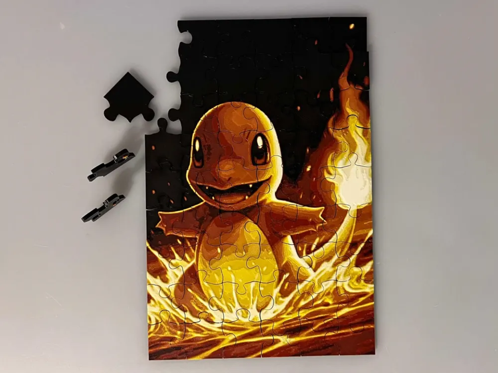 Charmander Lava Pool Puzzle by 3djd HueForge model: Charmander Lava Pool Puzzle by 3djd