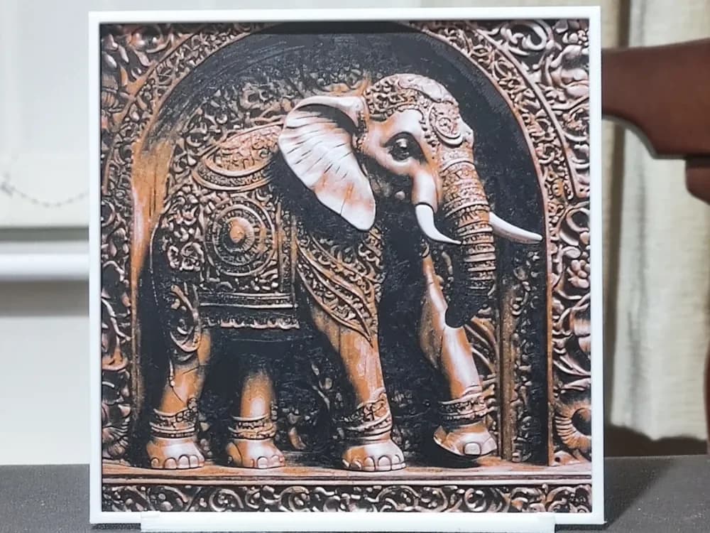 HueForge model: Wood Carving Elephant (1) - HueForge 3 Color by BoDad
