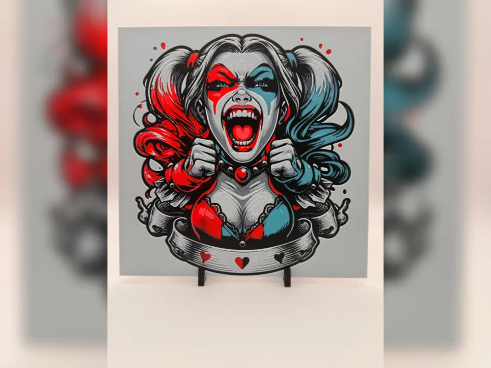 Harley Quinn Scream HueForge Print Harley Quinn Scream HueForge Print