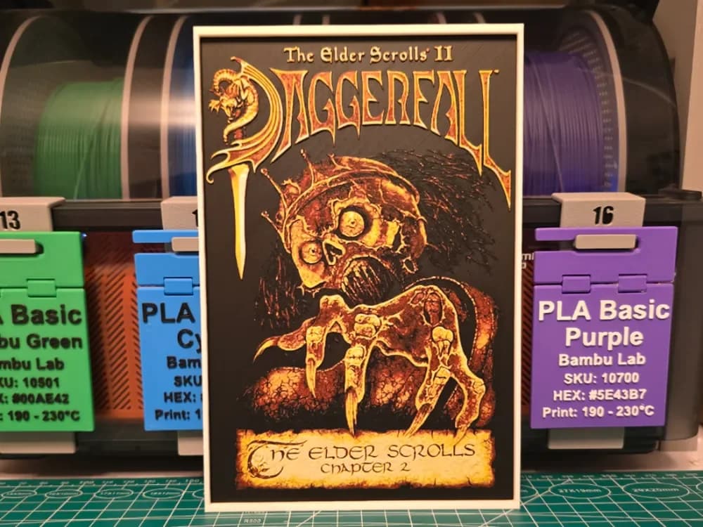 The Elder Scrolls II: Daggerfall Poster - Hueforge by Lumpy3D HueForge model: The Elder Scrolls II: Daggerfall Poster - Hueforge by Lumpy3D