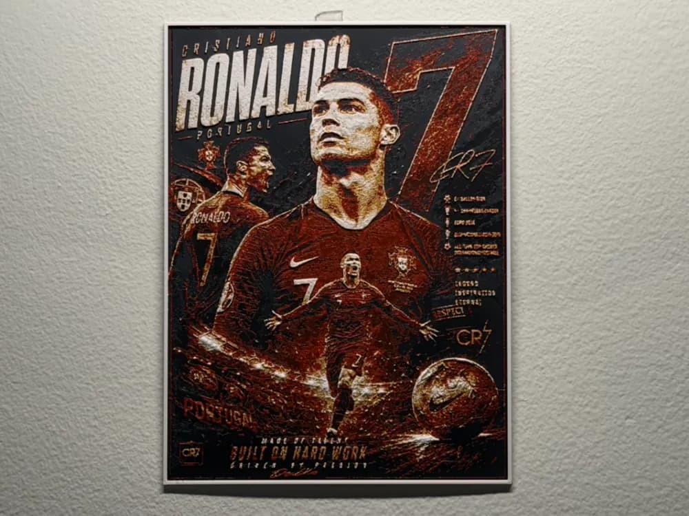 Ronaldo Portugal World Cup Player HueForge Ronaldo Portugal World Cup Player HueForge