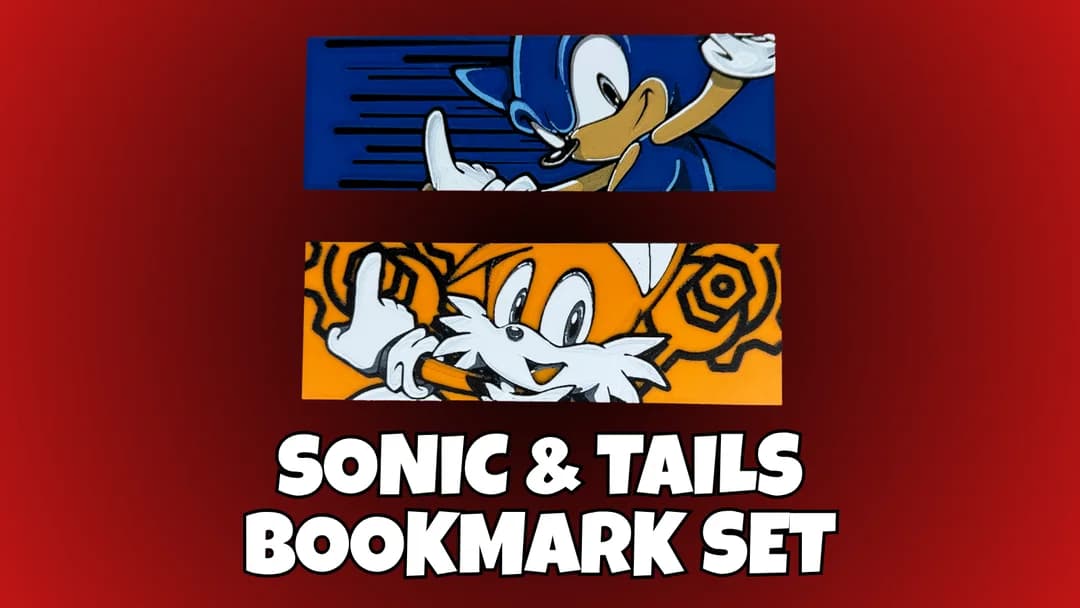 HueForge model: Sonic and Tails - Bookmark Set by Canadian Gamer