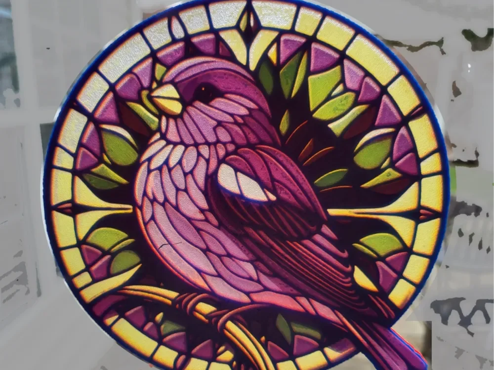 HueForge Stained Glass Purple Finch by tlavedas HueForge model: HueForge Stained Glass Purple Finch by tlavedas