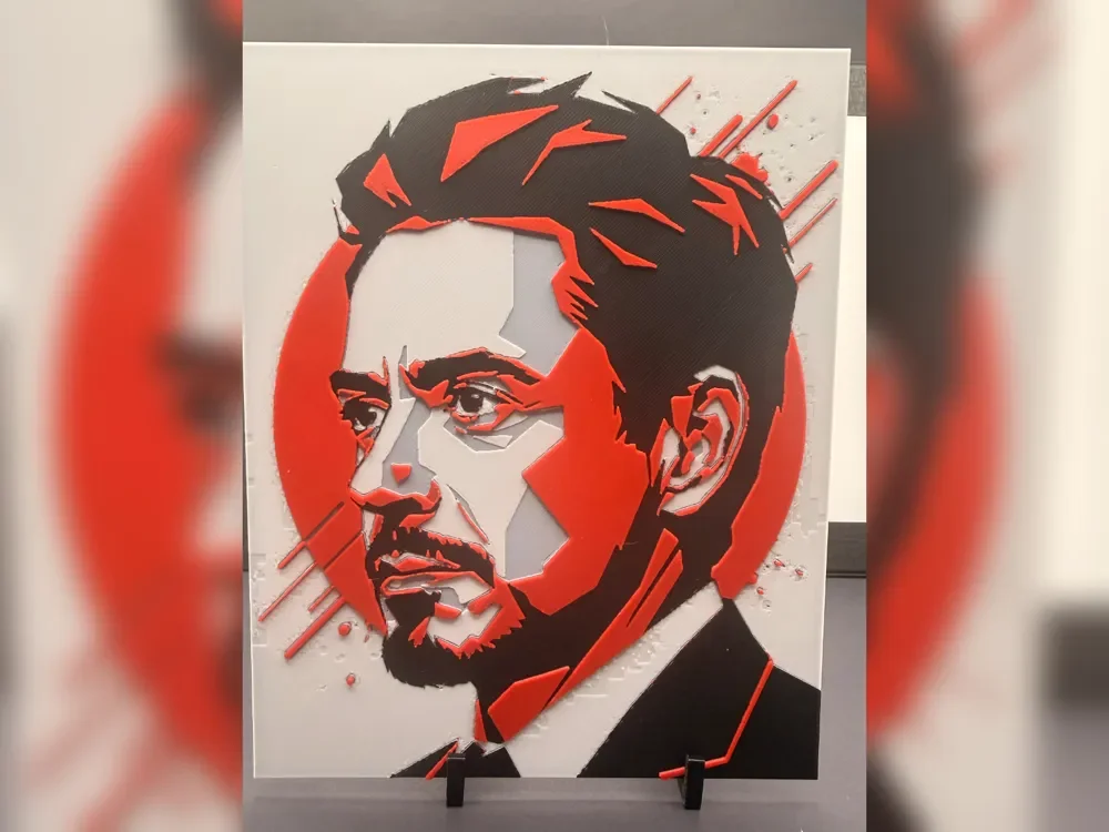 Tony Stark Avengers HueForge Print Tony Stark Avengers HueForge Print