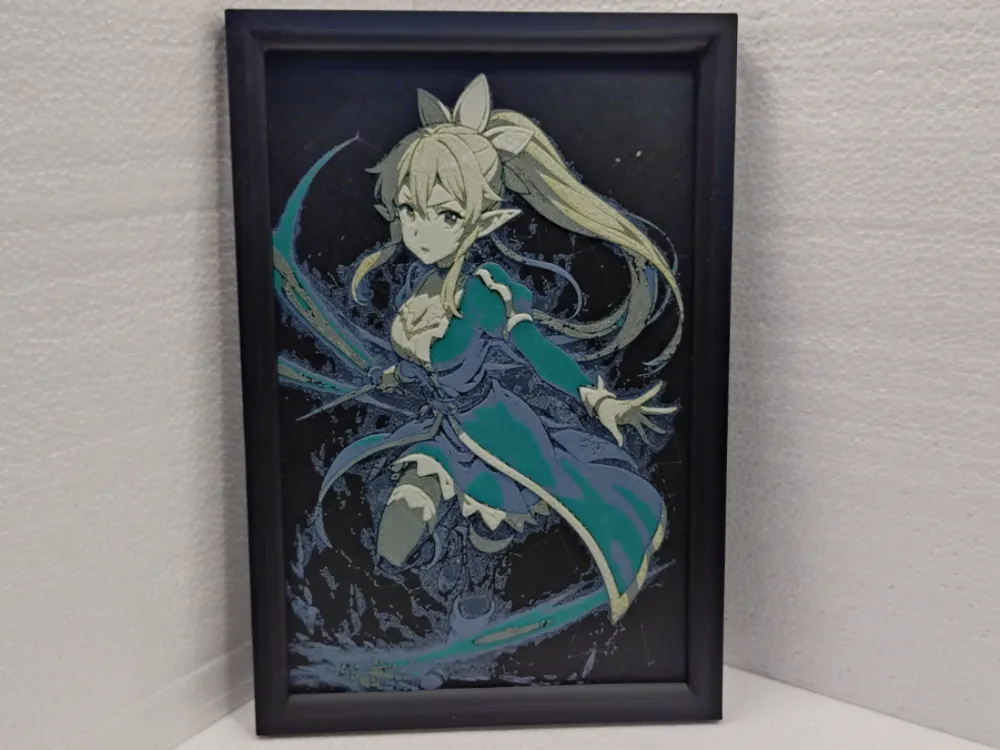 Sword art Online Leafa by Asgar3D HueForge model: Sword art Online Leafa by Asgar3D