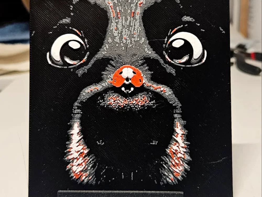 Dog with ladybug by Mano's 3d_Art HueForge model: Dog with ladybug by Mano's 3d_Art