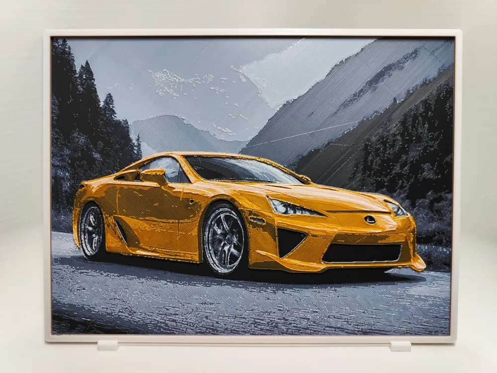 Lexus LFA - Hueforge by BeaN HueForge model: Lexus LFA - Hueforge by BeaN