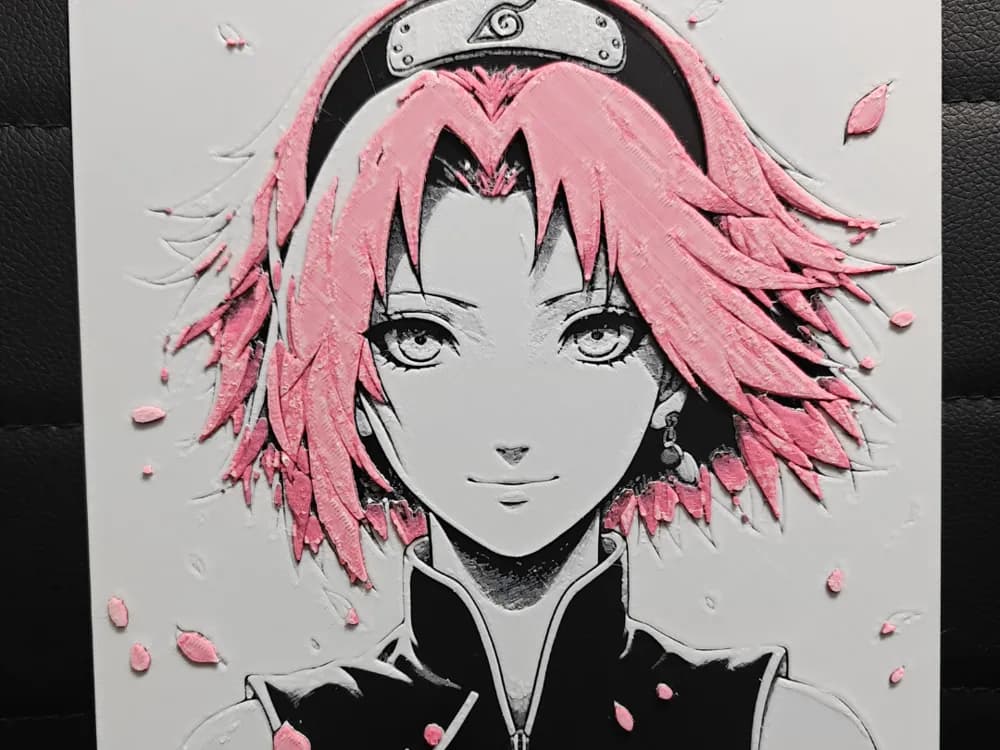 Sakura Close-up by TheHueforgeLady HueForge model: Sakura Close-up by TheHueforgeLady