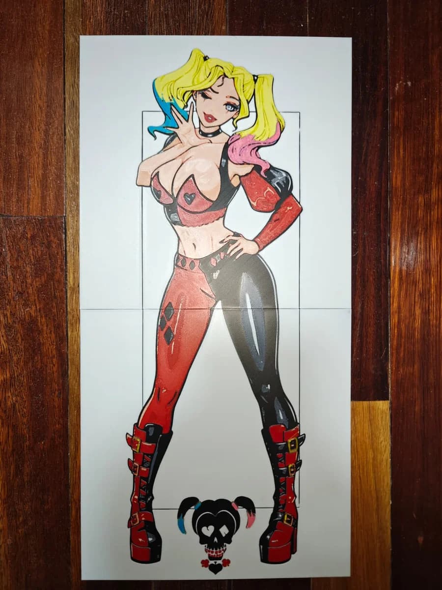 HueForge model: Harley Quinn v2 by TheHueforgeLady