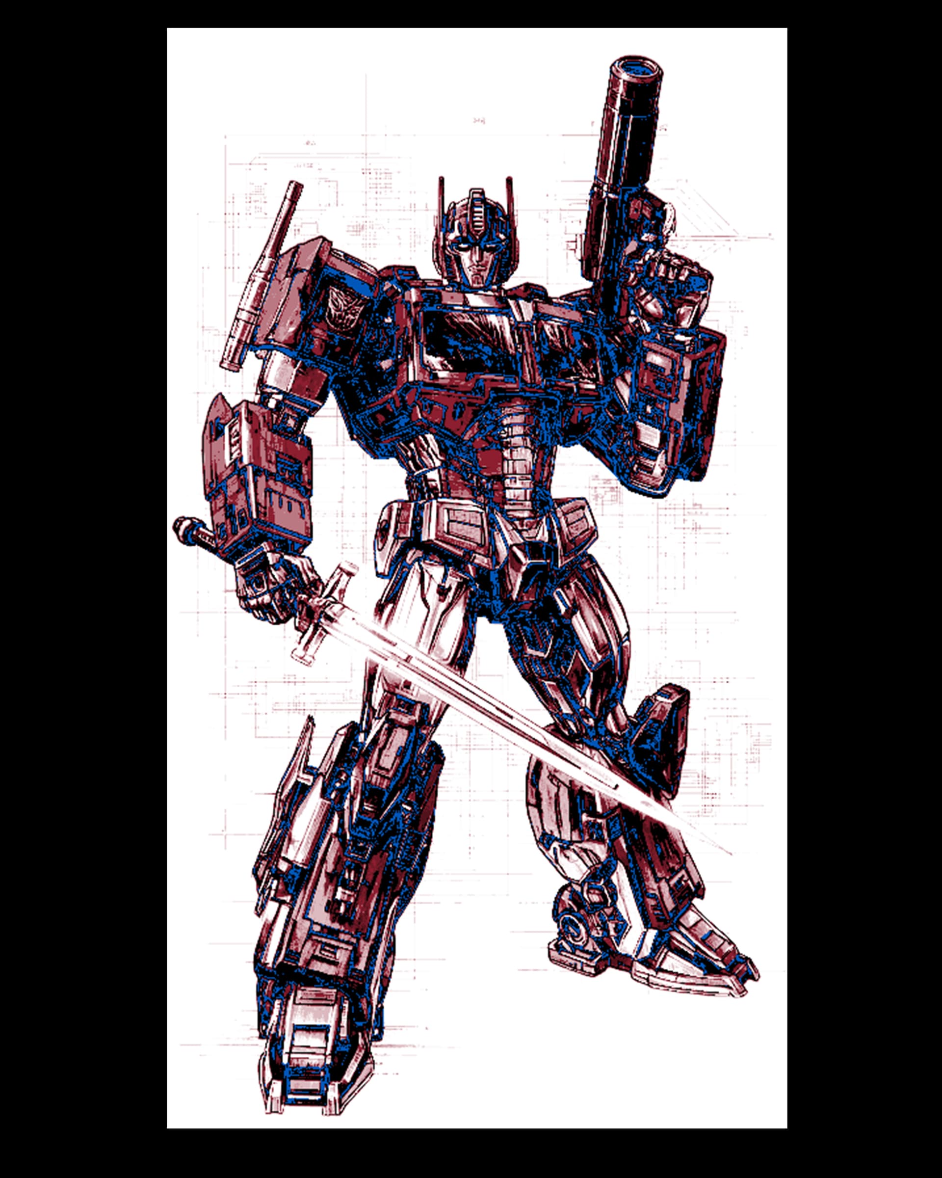 Fanart design of Transformers Leader Optimus Prime - Wall art with hueforge Fanart design of Transformers Leader Optimus Prime - Wall art with hueforge