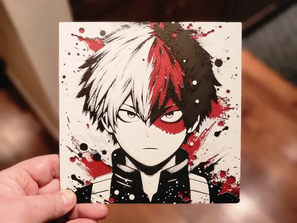 Graffiti Todoroki Hueforge by 3Ree Printing HueForge model: Graffiti Todoroki Hueforge by 3Ree Printing