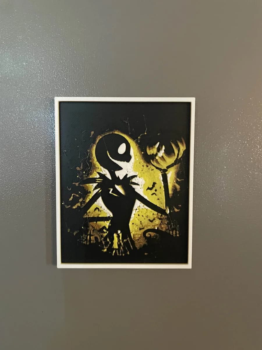 Mini Jack Skellington by Cloudy Nostalgia HueForge model: Mini Jack Skellington by Cloudy Nostalgia