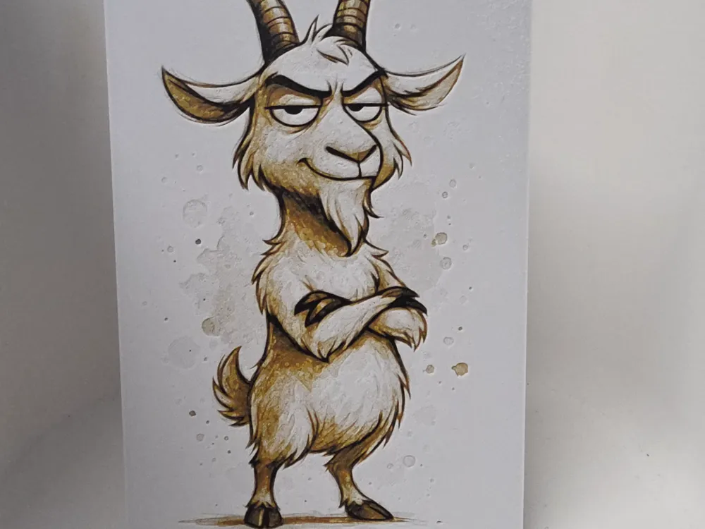 Confident Goat Hueforge by Morganja HueForge model: Confident Goat Hueforge by Morganja