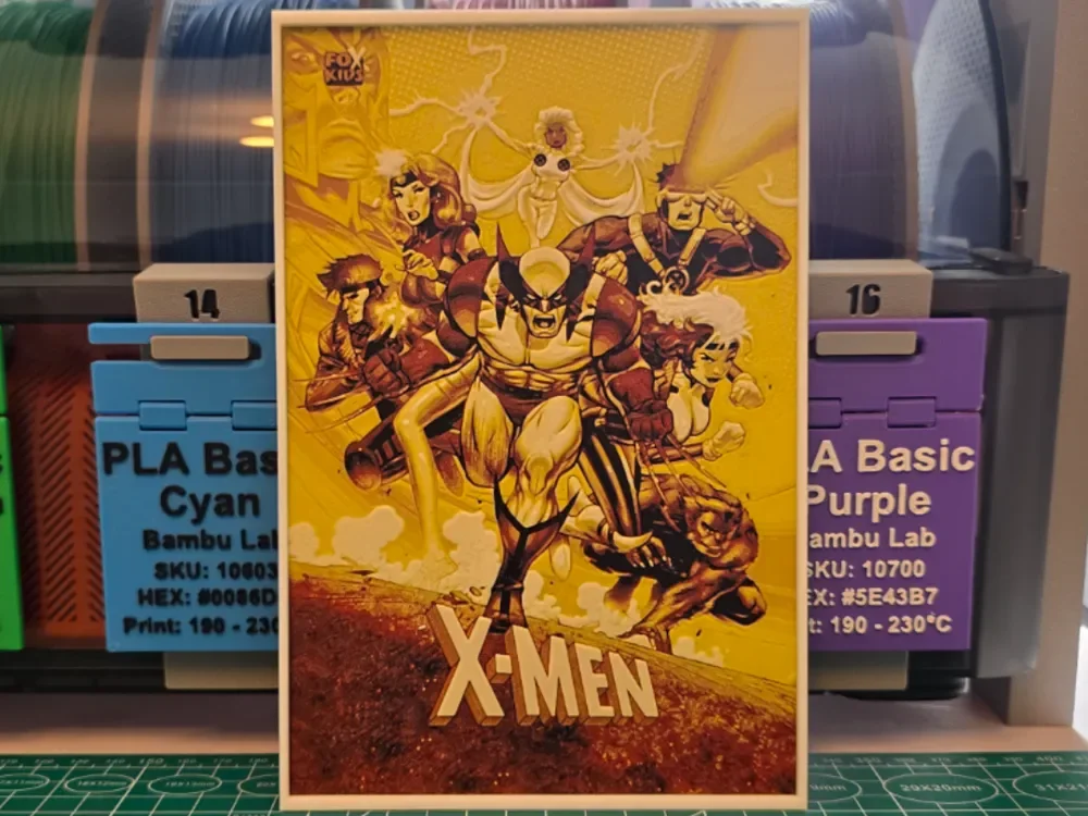 X-Men: The Animated Series Poster - Hueforge Art by Lumpy3D HueForge model: X-Men: The Animated Series Poster - Hueforge Art by Lumpy3D