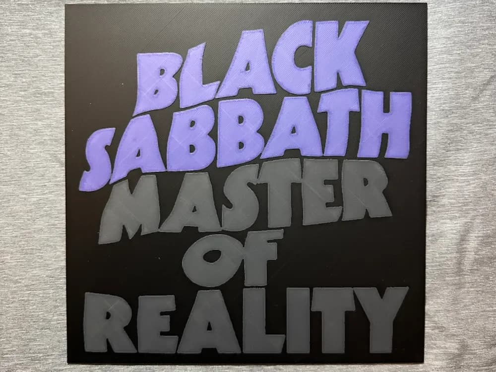 HueForge model: Black Sabbath Master of Reality Album Hueforge by Hey Ben